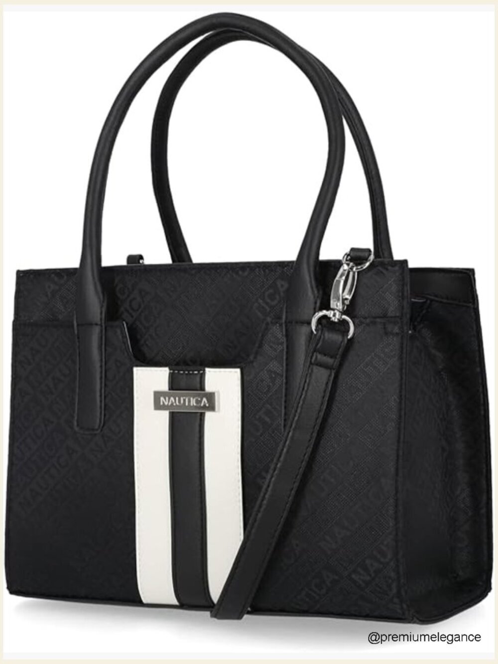 Vegan Leather Satchel Purse with Removable Crossbody Strap